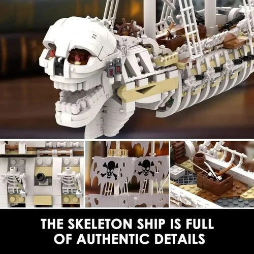 1592PCS Skeleton Ghost Ship Building Blocks Pirate Ship Set