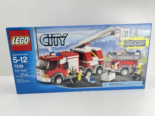 Lego City Town 7239 Fire Truck 2007 Edition NIB Retired Building Set