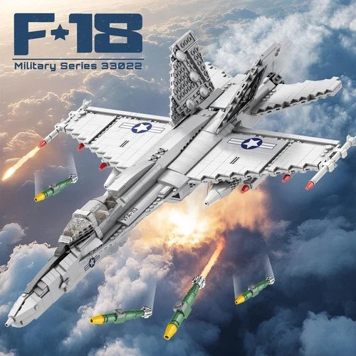 Reobrix F18 Fighter Jet Building Set for Adults, 1387 PCS Military Aircraft B...