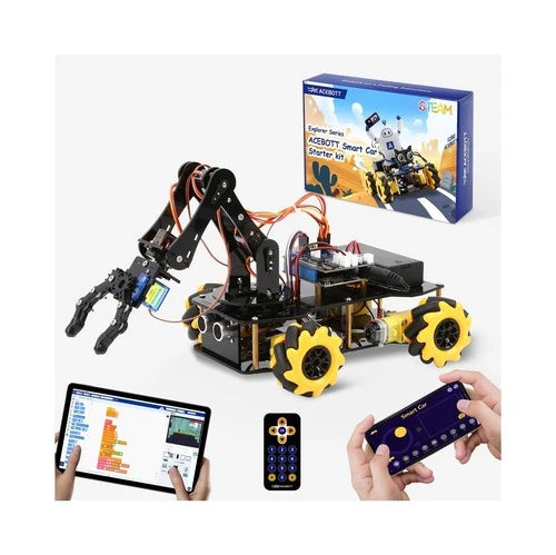 Robotics for Kids Ages 8-12, ACEBOTT Smart Robot Arm Car Kit with 5DOF, STEM ...
