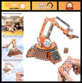 360° Rotating Robot Arm Kit - DIY Wooden STEM Project for Kids & Teens, Engineer