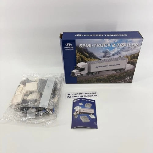 Rare, Hyundai Translead Semi-Truck & Trailer" building blocks set New Open Read