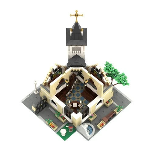 Modubrix MOC: Medieval St. Joseph Memorial Church 3117 Parts Building Toys