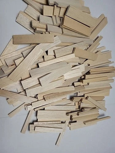 Lot Of 200 Balsa Wood RC Model Hobby Airplane Pieces