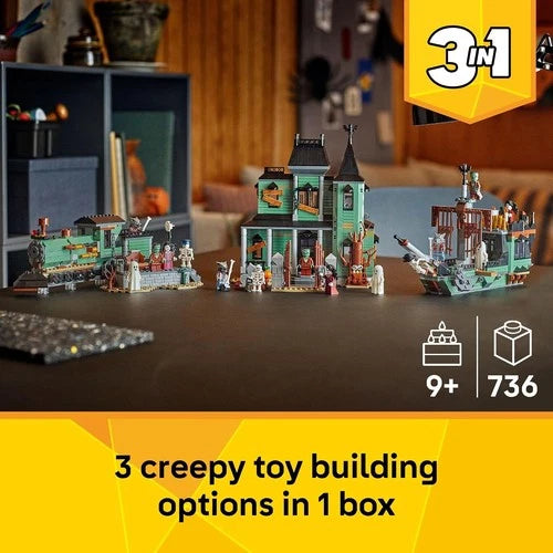LEGO Creator 3 in 1 Haunted Mansion Building Toy for Kids - Multicolor