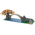 Bridge Architecture Model with Tree Scenery 1012PCS MOC Building Set