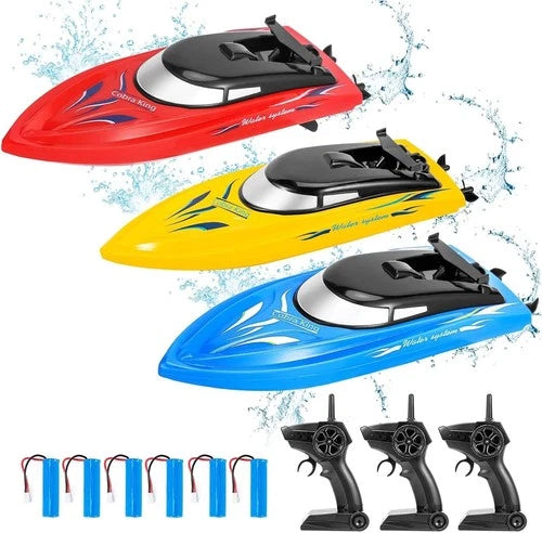 3PACK Remote Control Rc Boat for Kids, 2.4Ghz Control, Whole Body Waterproof, 6