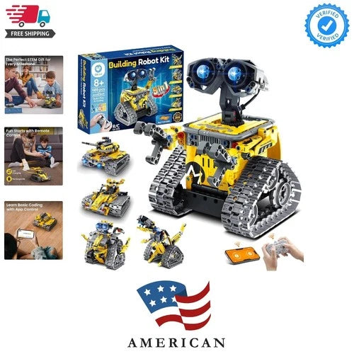 STEM Robot Building Kit with Remote Control Gifts for Boys 8-13 \| Coding Robo...