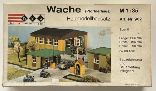 1/35 Scale HMB Wooden Model Kit Guard Gatehouse Made In West Germany New In Box