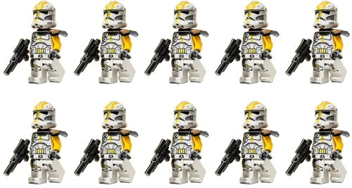 MEOW Star Wars 327th Star Corps Clone Trooper Minifigure Yellow LOT of 10 75431