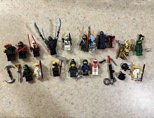 17 MEOW NINJAGO Minifigure Lot w/ Weapons & Accessories Ninja Theme