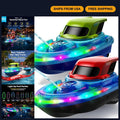 2 Pack RC Boats for Kids - LED Lights, Water Spray, 40 Min Playtime, Fun Toy