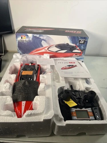 DEERC H120 Racing Boat High Speed 2.4G Remote Control w/ LCD Screen Open Box