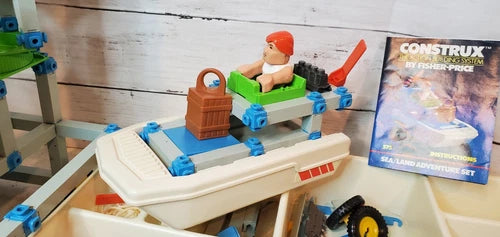 Construx Action Building Blocks Super Sea Land Adventure Fisher Price Lot VTG
