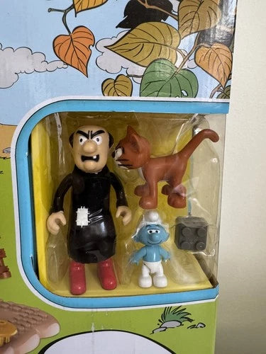 VERY RARE 2011 Mega Bloks Smurfs Gargamel & Azrael set 10718 60 pcs.