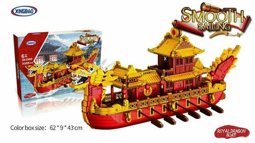 XINGBAO The Chinese Royal Dragon Boat Building Block Set 3,325 PCS (25002) New