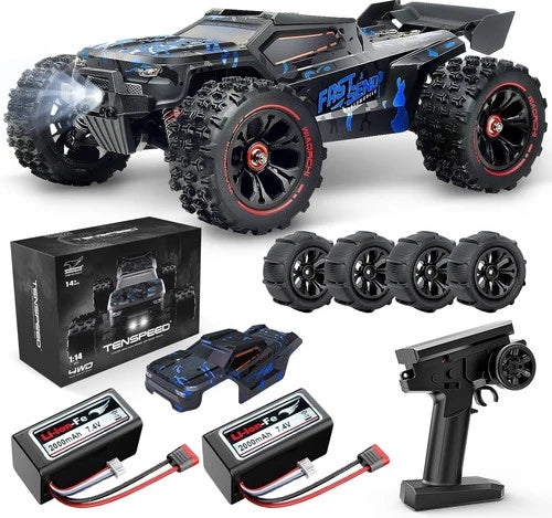 1/14 Brushless RC Cars for Adults Fast 60+ Mph, RC Trucks 4X4 Offroad Waterproof