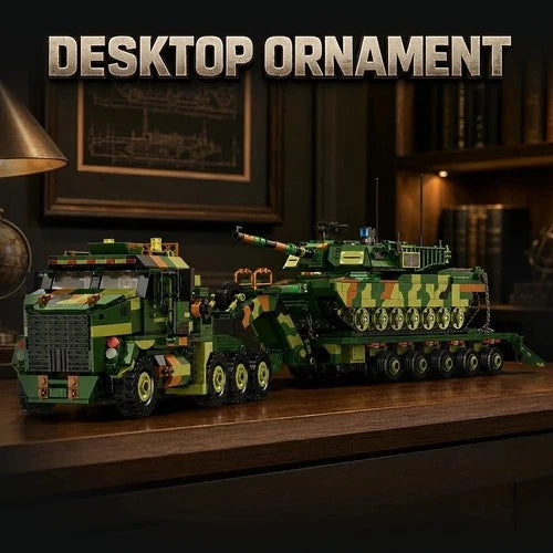 MOC ARMY TANK TRANSPORT TRUCK Building Blocks set toys Halloween Christmas gift