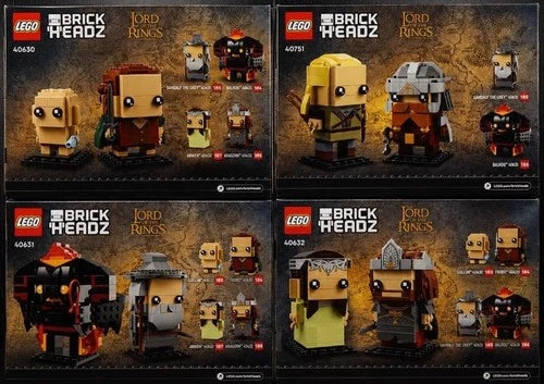 Lego Brickheadz The Lord of the Rings 40631 40632 40630 40751 Lot of Four (4)