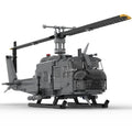 Modubrix Mocs Building Blocks UH-1H Iroquois Huey Helicopter Set Bricks Toys Kit