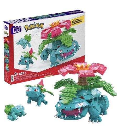 New! MEGA Construx Pokemon Bulbasaur Evolution Set Ivysaur Venusaur 1C2