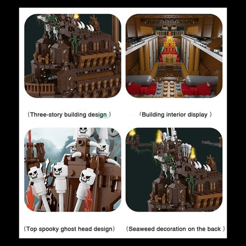 MOC Flying Dutchman Ship Boat Building Blocks Bricks Toy Set 3652 PCS