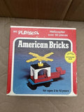 RARE!! Playskool American Bricks 843 Helicopter Vintage Blocks Set New In Box