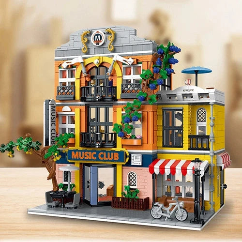 MOC City Music Club Modular Building Blocks Set Toys Gift 1812pcs