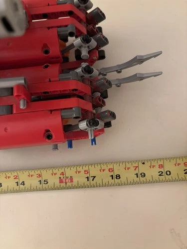LEGO Technic Red Tracked Vehicle Build with Yellow Cockpit, Age 8+