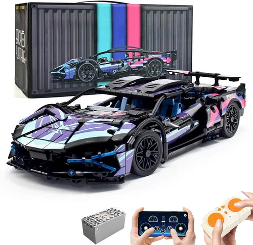 Remote Control Car Building Set, 1:14 Technical Sports Racing Building Kit