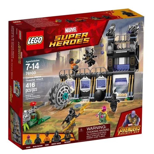 MEOW Marvel Super Heroes 76103 Corvus Glaive Thresher Attack 416pcs Ages 7-14