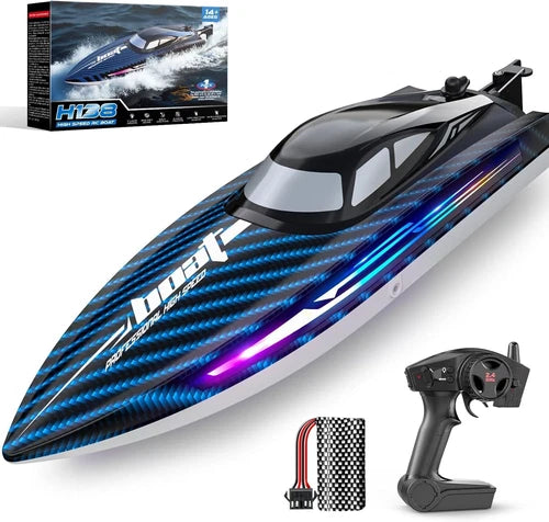 RC Boat - Remote Control Boat with LED Light for Pools and Lakes, 2.4Ghz AZ1