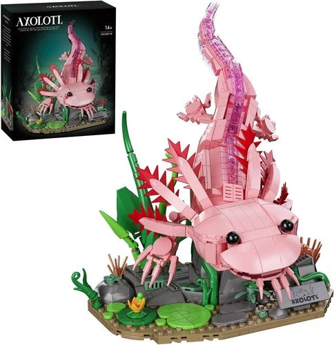 Axolotl Building Set, Compatible with LEGO Animals Display Model Kit, Marine ...
