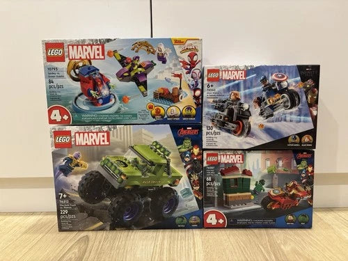 Lego Marvel:10793 +76312 +76287 +76260 (spider Man, Iron Man, Hulk, Thanos, Etc)