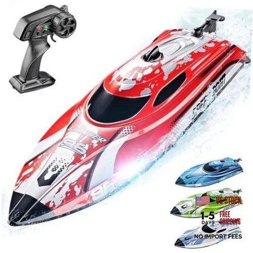 RC Boat, 12 inch Remote Control Boat for Kids and Adults, 25 KPH Fast RC Red