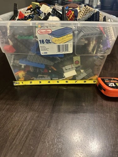 Random Box Of Legos With Some Figures 13in Long 9in Wide 6in Height 10 Pounds