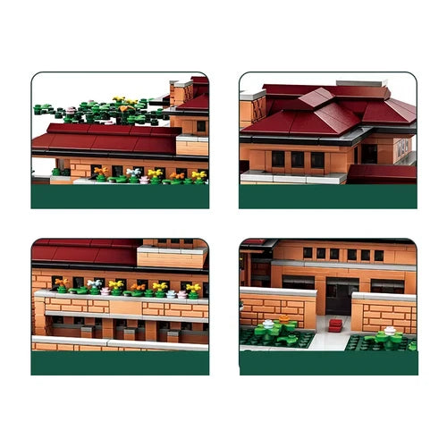 MOC Robie House Chicago Building Block Model Kit Toy Gift 1182 Pcs