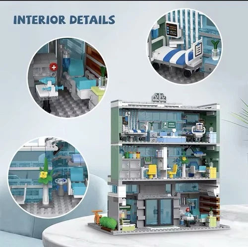 City Hospital Modular Three-Story Architecture Toy Building