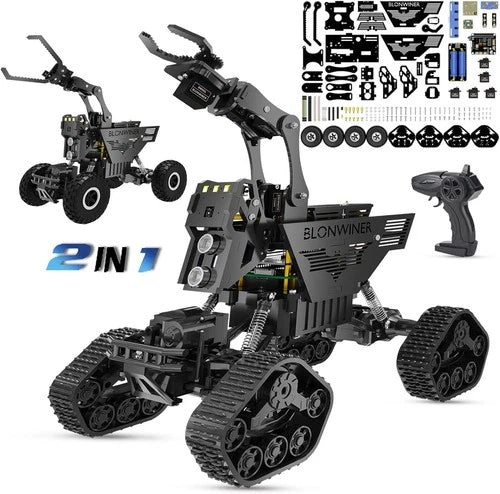 2 in 1 Robot Car Kit for Raspberry Pi STEM Coding Robotics Arm Toy