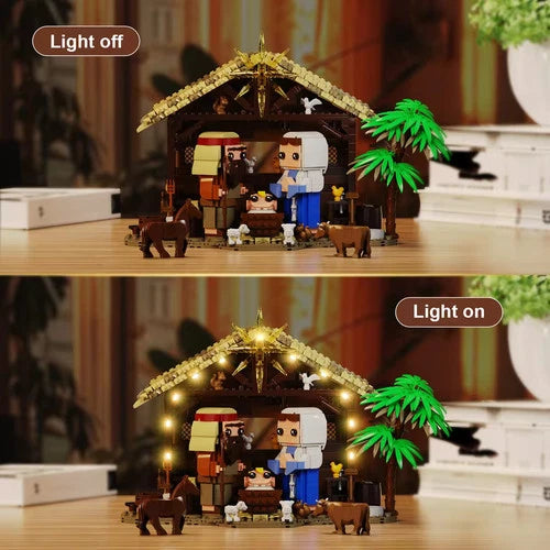 1PCs Nativity Scene Building Block Set 1000pcs NEW