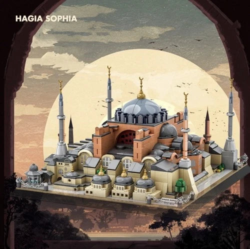 1434 Pcs Hagia Sophia Building Block Toys Set World Architecture Eid Gift