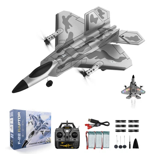 4-CH F22 Raptor RC Plane with Light,Vertical Takeoff, 6G/3D Mode, RC Jet with 3B