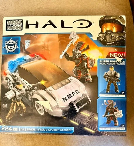 Halo Mega Bloks NMPD Police Cruiser Standoff 97452 Brand New In Box