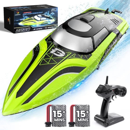 DEERC 20MPH High Speed RC Boat Remote Control Boat Self Righting Waterproof RTR