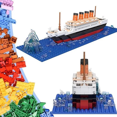 Historical RMS Titanic 3D Puzzle - 548 Durable Building Blocks for Creative Fun!