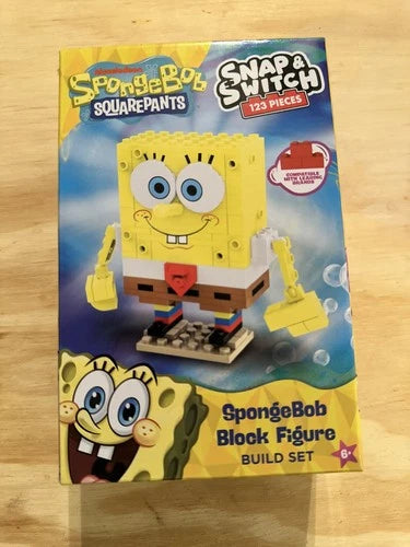 Complete Set of 5 Spongebob Squarepants Snap & Switch Block Figure Build Set NEW