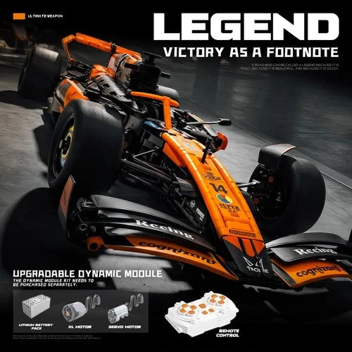 Technic 1:8 F1 MCL39 Race Car Building Set MOC DRS Papaya Livery 2055 Pieces
