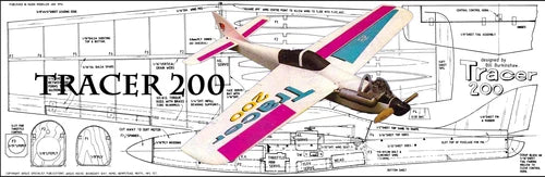 Tracer 200 Pylon Racer 27" WS RC Airplane Laser Cut Balsa Short Kit