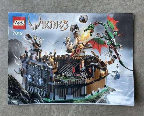 LEGO Vikings 7019 Viking Fortress Against The Fafnir Dragon Complete