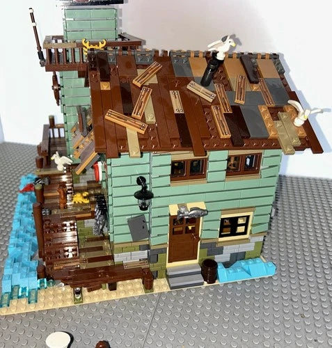 MOC Old Fishing Store Building Blocks Set 2049pcs Compatible Bricks Assembled